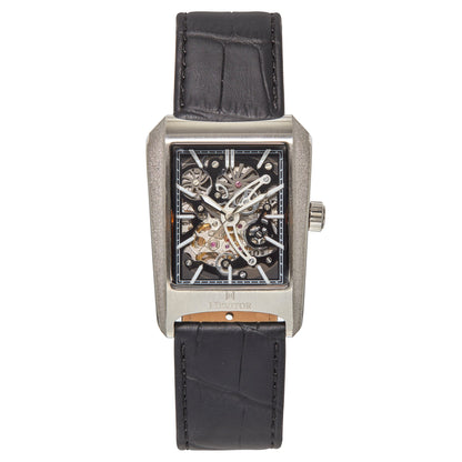 Heritor Automatic Wyatt Skeleton Watch - Silver/Black - HERHS3101