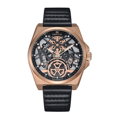 Heritor Automatic Romero Leather-Band Watch
