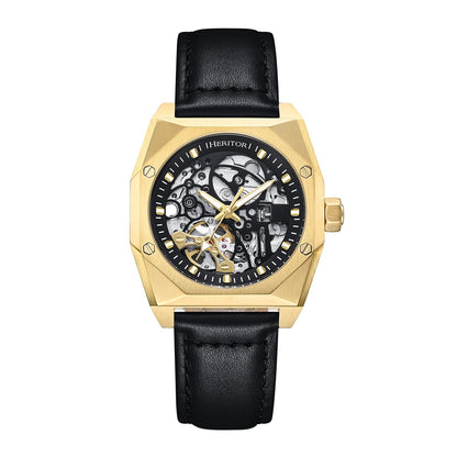 Heritor Automatic Elliott Leather-Band Watch